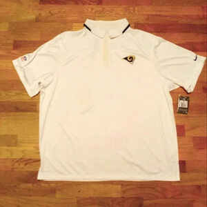 Nike Golf St. Louis Rams Polo Shirt Men’s Size 3XL Color White Short Sleeve
